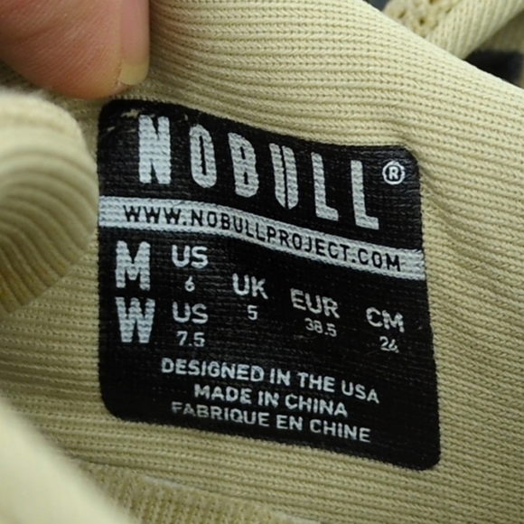 NoBull Canvas Trainer Sand Beige Low Top Sneakers Women's 7.5 - Picture 9 of 10